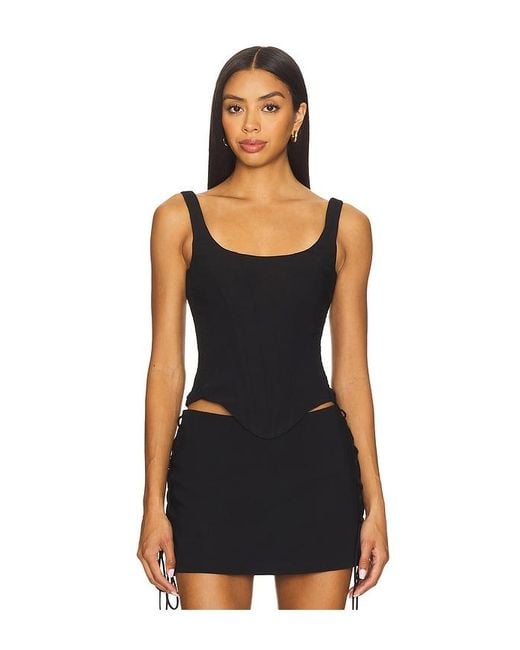 Amanda Uprichard Black Ryland Top