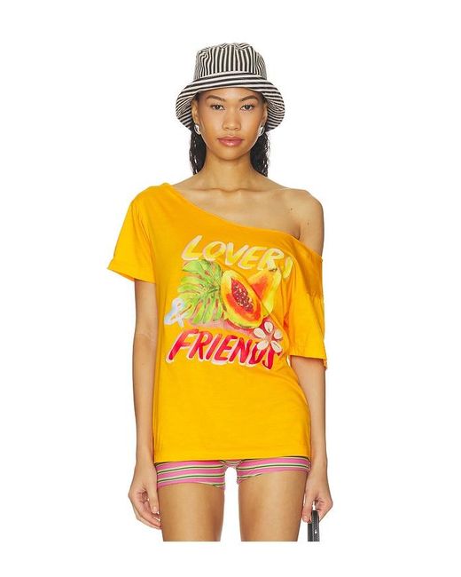 Lovers + Friends Yellow Tahiti Tee