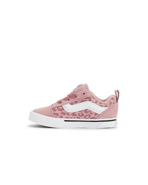 Vans Pink Toddler Knu Skool Elastic Lace