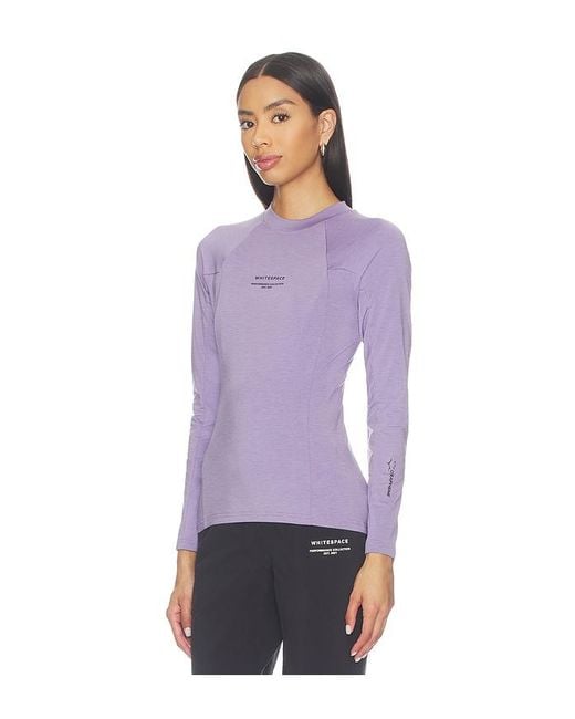 White/space Purple Graphne Crew Neck
