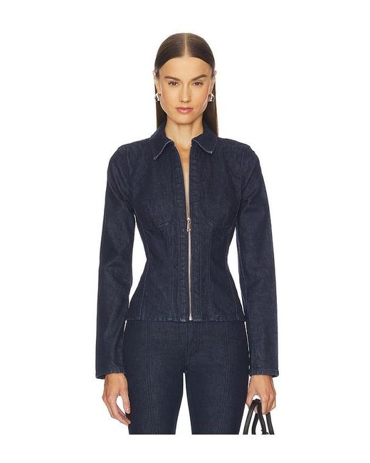 GRLFRND Blue Danielle Bustier Jacket