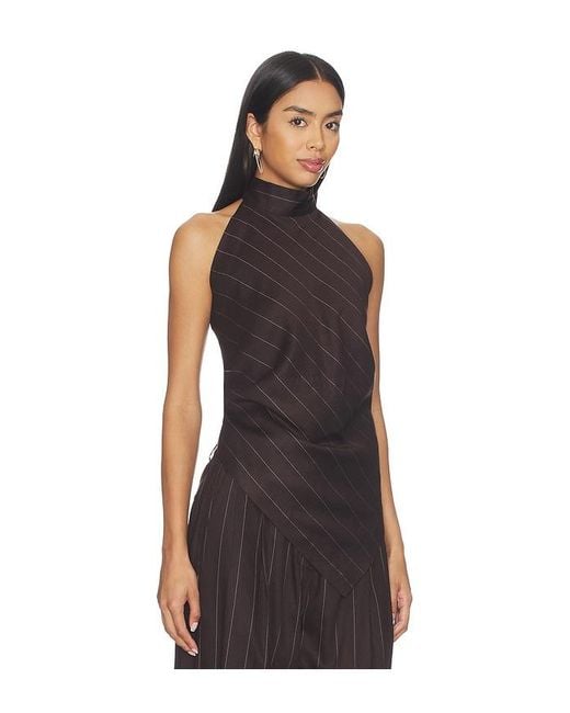 Helmut Lang Black Halter Scarf Top