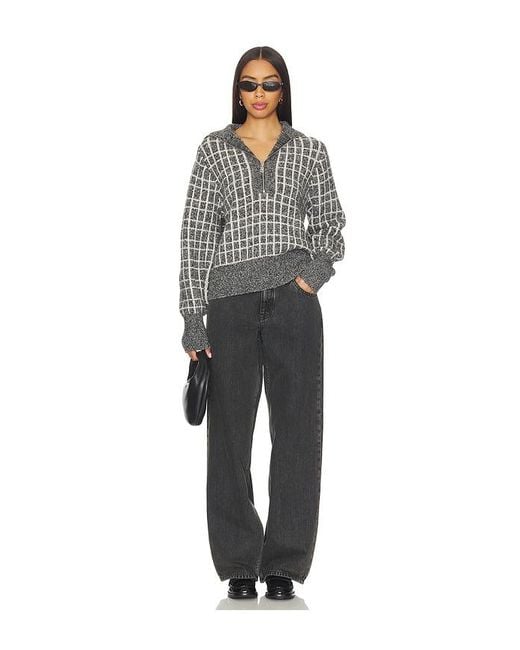 Varley Black Furley Half Zip Knit
