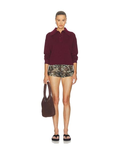 ALÉMAIS Red Claudia Knit Polo