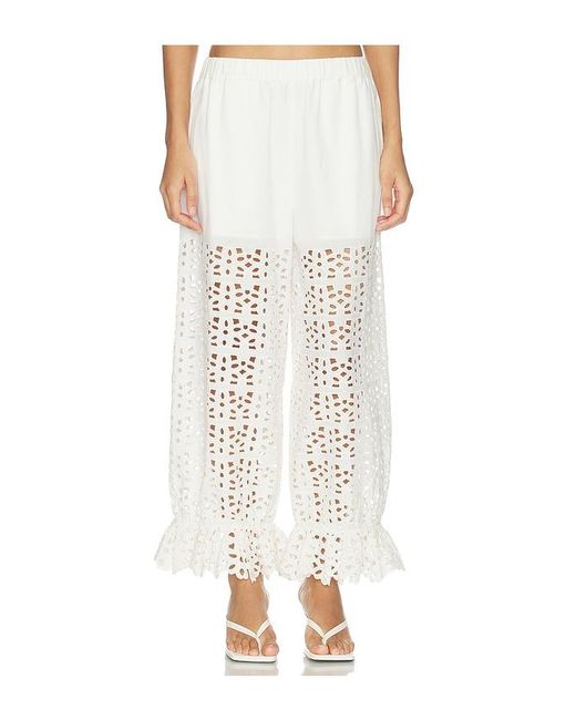Sea White Leila Eyelet Pants