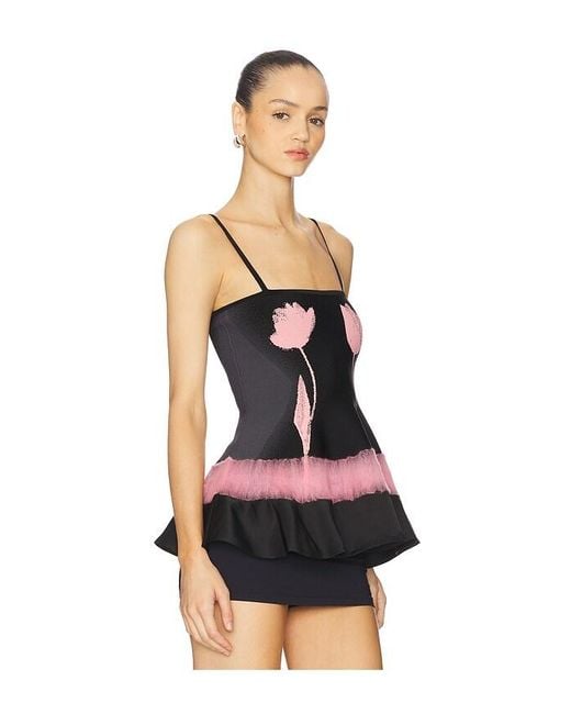 Tulip Needle Punch Tank Top En Color Negro Talla (También En M, S, Xs) Ph5 de color Black