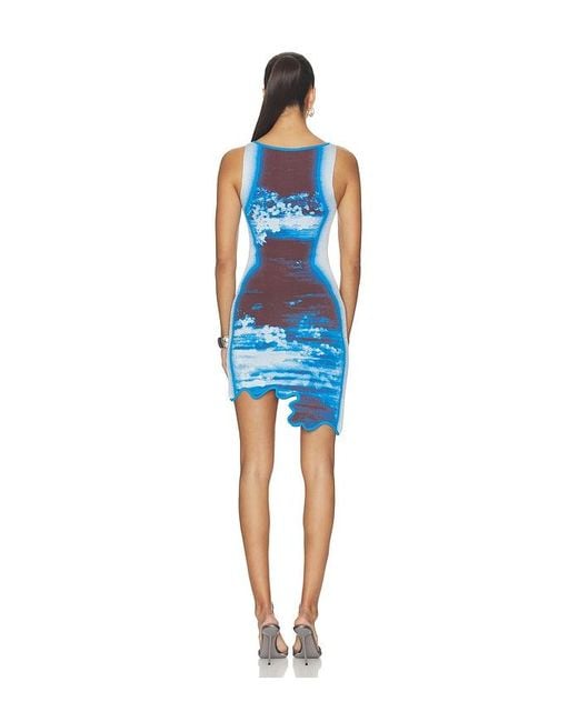 Ph5 Blue Hazel Mini Wavy Dress