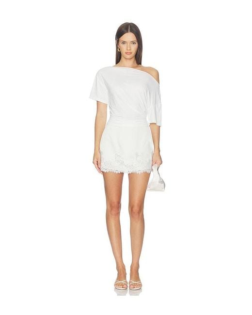 Lovers + Friends White Bruna Mini Skirt