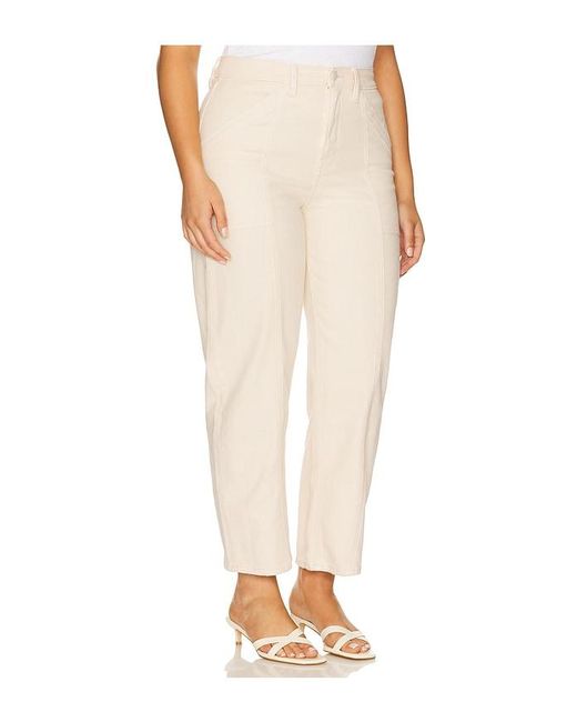 GOOD AMERICAN White Cropped Barrel Pants