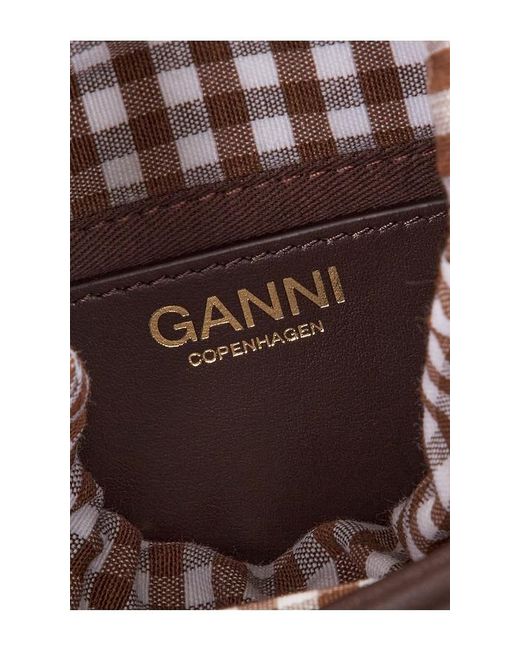 Ganni Black Bou Bucket Raphia