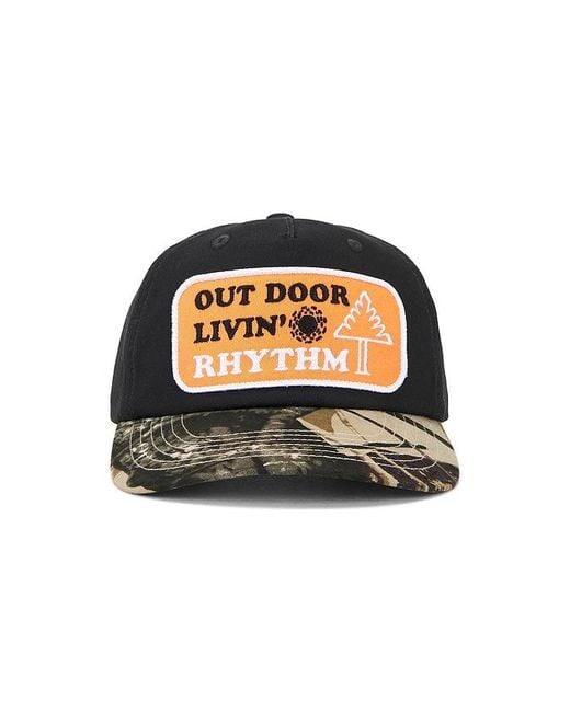 Rhythm Black Outdoor Livin Cap for men