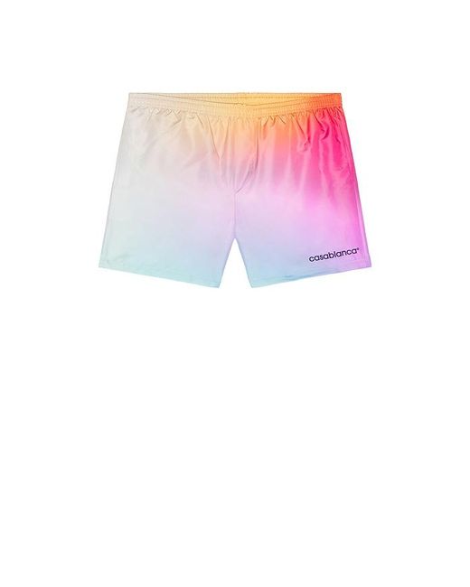 Casablanca Pink Gradient Printed Swim Shorts for men
