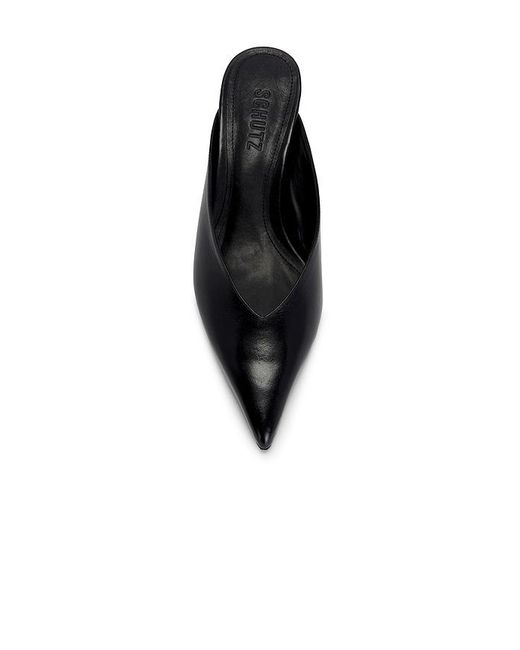 SCHUTZ SHOES Black Loren Mid Mule Pump