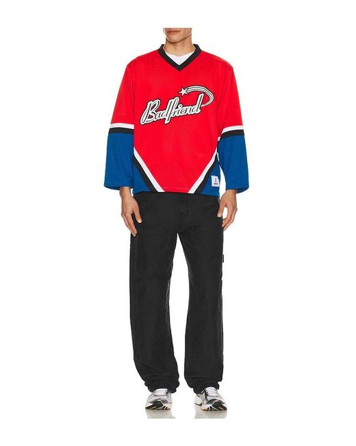 Badfriend Red Hockey Jersey for men