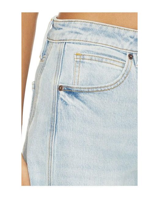 GOOD AMERICAN Blue High Barrel Ankle Jeans