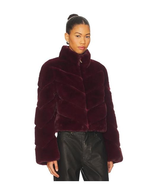 Generation Love Red Brianna Faux Fur Jacket