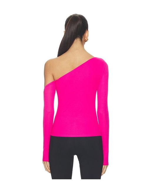 Michael Lauren Pink Magdaleno Asymmetrical Longsleeve Top