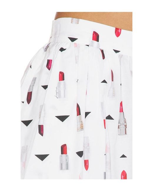 L'Agence White Seina Midi Skirt