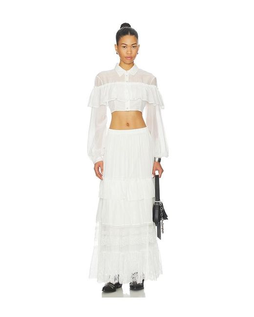 Aniye By White Carmen Crop Shirt