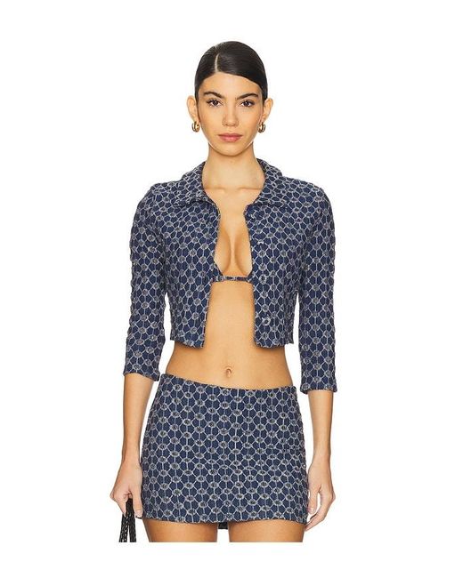 Chaqueta Recortada Lila En -Dark Talla (También En S, Xs) Devon Windsor de color Blue