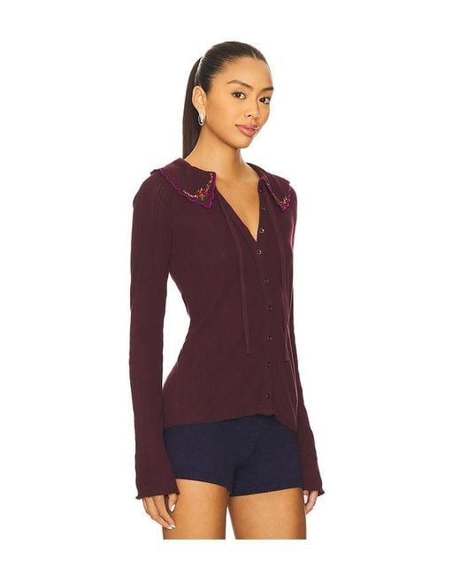 Free People Purple Juniper Long Sleeve