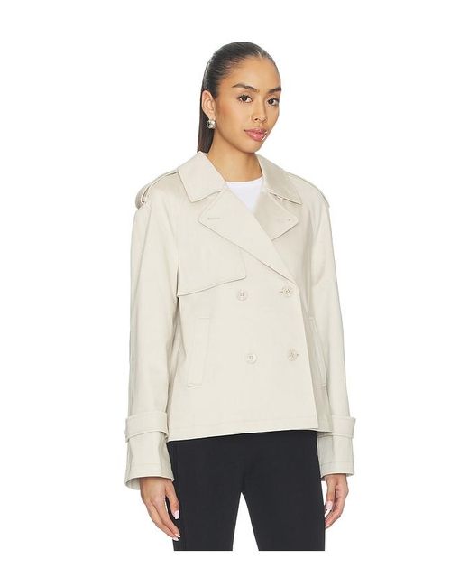 SOIA & KYO Natural Juliette Short Trench Coat