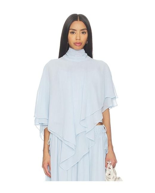Line & Dot Blue Amorette Cape Top