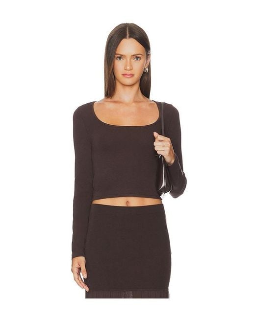 4th & Reckless Black Nancy Top
