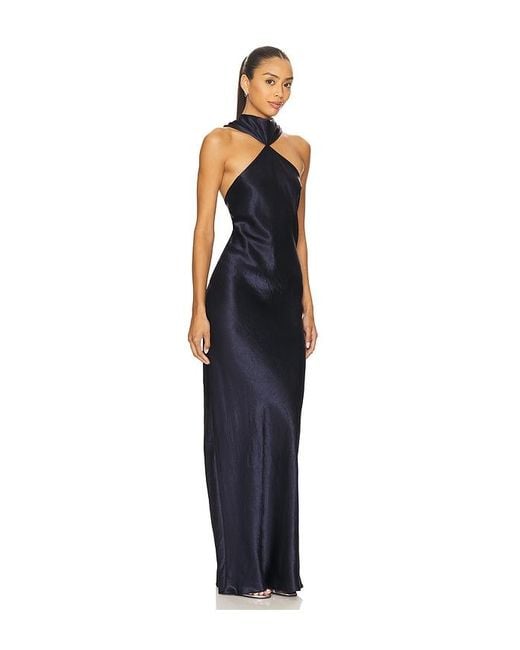 Amanda Uprichard Blue Ashton Maxi Dress