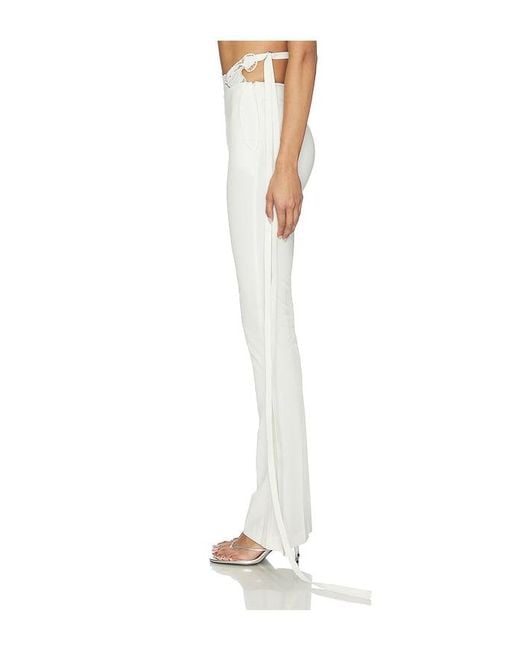 Blumarine White Compact Tailor Pant