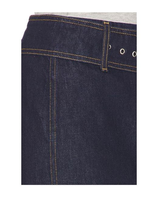 GRLFRND Blue Norma Midi Skirt