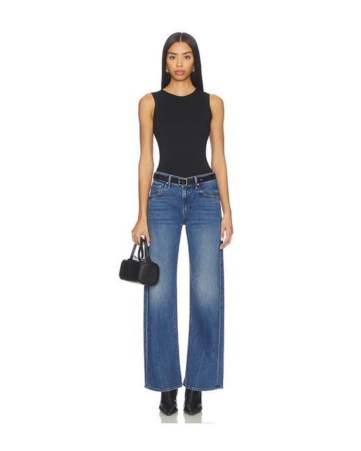 Mother Blue The Mid Rise Lasso Sneak Jeans