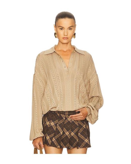 Addeline Oversized Polo En Color Bronce Talla (También En S, Xs) Helsa de color Natural