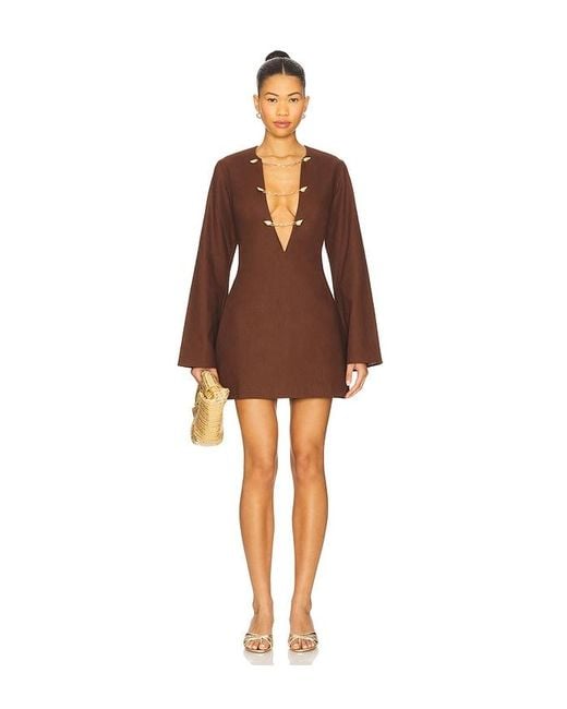 Shani Shemer Brown Kaftan Soraya