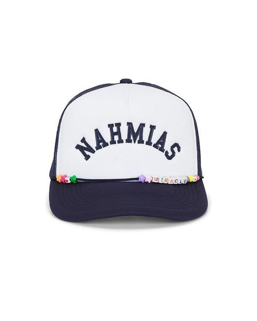 NAHMIAS Blue Friendship Trucker Hat for men