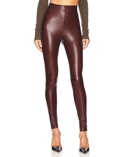 Faux Leather Legging En Color Vino Talla (También En M, S, Xl) Commando de color Red
