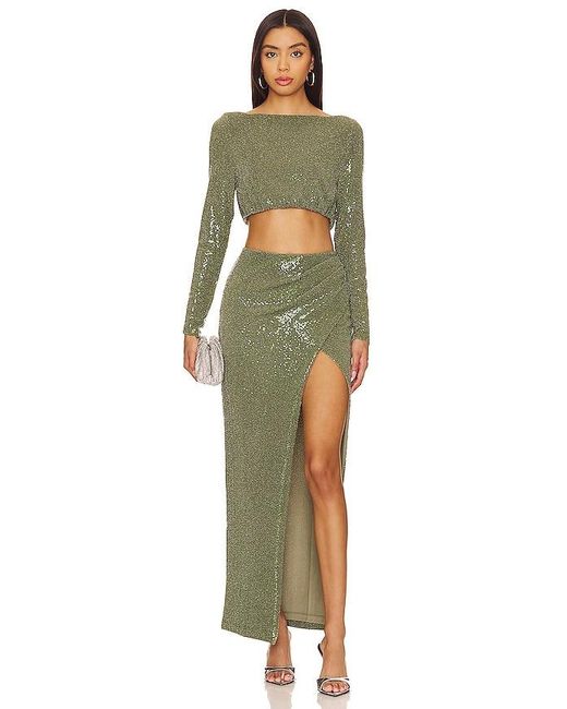 Camila Coelho Green Martin Maxi Skirt