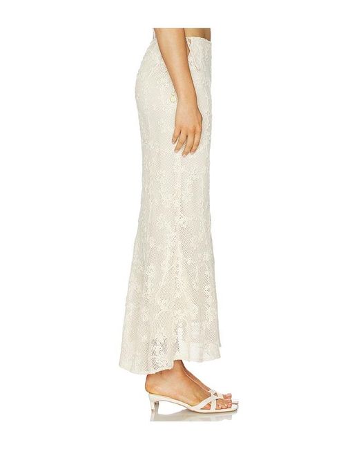Kulani Kinis White Lace Side Tie Maxi Skirt