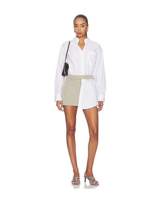 Alexander Wang White Pre-Styled Dress With Tucked Shirt