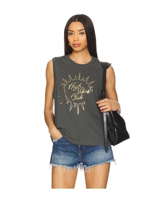 Spiritual Gangster Blue High Vibes Bowery Tank Top