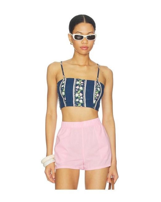 VERANDAH Pink Cropped Blouse