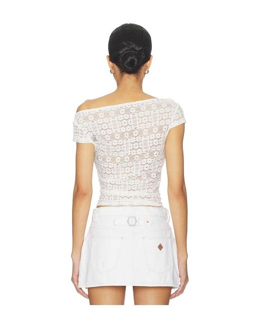 A.Brand White Little Miss Lace Tee