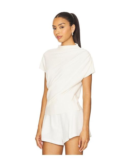 Line & Dot White X Revolve Walker Draped Top