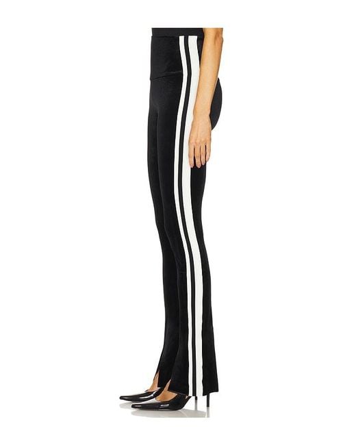 Norma Kamali Black Side Stripe Spat Legging