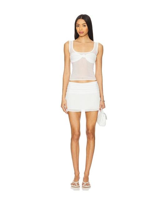Lioness White Untamed Mini Skirt