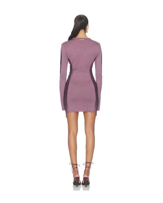 The Attico Purple Distressed Mini Dress