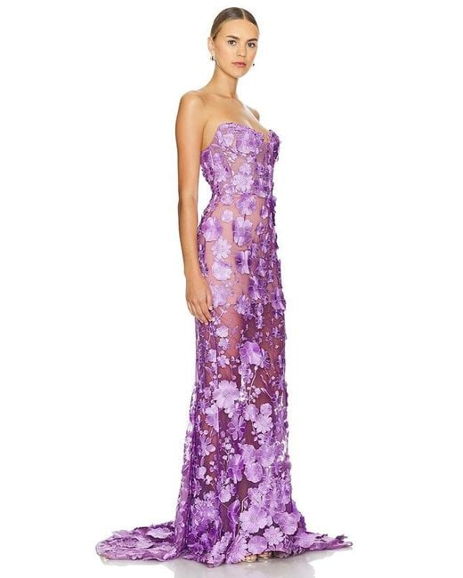 Bronx and Banco Purple Jasmine Gown