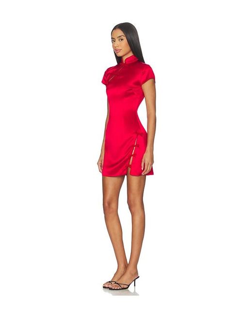 SAU LEE Red Tina Dress