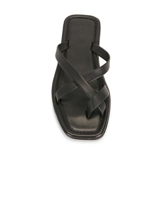 St. Agni Black Pantolette Soft Strap