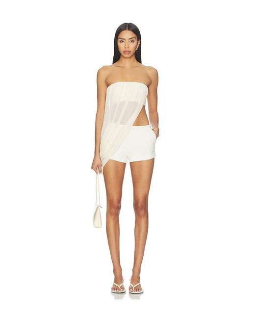 superdown White Elodie Strapless Top